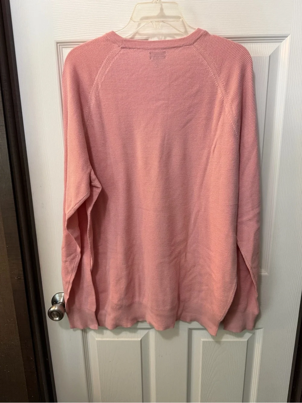 NWT J. Crew Men’s Pink Crewneck Cotton Subtle Waffle Knit Sweater Sz XL